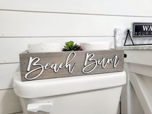 Load image into Gallery viewer, 3D Beach Bum Rustic Toilet Paper Holder - Coastal Bathroom Decor - Wooden Box - Bathroom Storage Box - Toilet Paper Box
