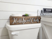 Load image into Gallery viewer, 3D Hello Sweet Cheeks - Box for Toilet - Toilet Paper Holder - Rustic Bathroom Decor - Funny Bathroom Decor - Toilet Tray
