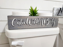 Load image into Gallery viewer, 3D Cutie with a booty toilet box - Funny bathroom decor - Rustic Toilet Paper Holder - Farmhouse Bathroom Decor -  Box Above The Toilet
