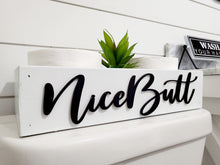 Load image into Gallery viewer, 3D Nice Butt - Rustic Toilet Paper Holder - Farmhouse Bathroom Decor - Wooden Box Above The Toilet
