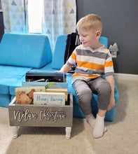 Load image into Gallery viewer, Personalized 3d Book Library box- Book Box - Book Storage - Kids books - Book caddy - Toy box, gift for boy, gift for girl
