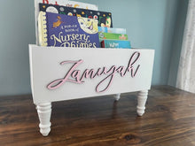 Load image into Gallery viewer, Personalized 3d Book storage Box - Baby Shower Gift - Book Box - Book Storage - Gift for Baby - Book caddy - Kids room storage
