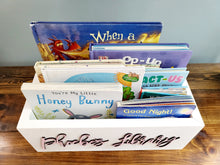 Load image into Gallery viewer, Personalized 3d Book storage Box - Baby Shower Gift - Book Box - Book Storage - Gift for Baby - Book caddy - Kids room storage
