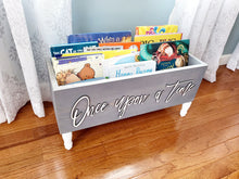 Load image into Gallery viewer, Once upon a time box- Book Box - Book Storage - Kids books - Book caddy - Kids room storage - Bookcase - Playroom Storage- Baby Shower Gift
