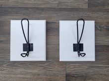 Load image into Gallery viewer, Farm style Custom hooks, Wood Bathroom sign, Back Pack Hooks, Kids Name Sign, Towel Holder, Towel Rack, Bathroom Hooks, Stocking Hook
