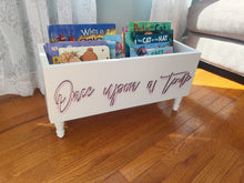 Load image into Gallery viewer, Just one more story Book Bin - Book Storage - Books - Toy Storage - Bookcase - Nursery Decor - Baby Shower Gift - Kids gift
