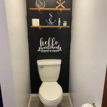 Load image into Gallery viewer, 3d Hello sweet cheeks sign | Over toilet sign | bathroom sign | Bathroom decor | Hello Sweet Cheeks | Funny bathroom decor | Toilet decor
