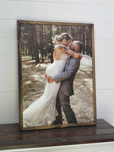 Wedding Photos Printed On Wood