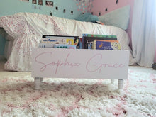 Load image into Gallery viewer, Personalized Book storage Box - Baby Shower Gift - Book Box - Book Storage - Gift for Baby - Book caddy - Kids room storage
