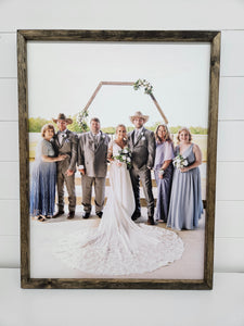 Wedding Photos Printed On Wood