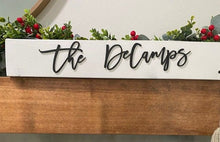 Load image into Gallery viewer, 3D Personalized Mantle Box, Mantel decor, Fireplace Decor, Mason Jar Centerpiece, Fireplace Decor,  Centerpiece Tray
