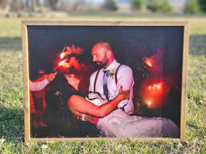 Wedding Photos Printed On Wood
