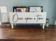 Load image into Gallery viewer, Once upon a time box- Book Box - Book Storage - Kids books - Book caddy - Kids room storage - Toy Storage - Kids Christmas Gift
