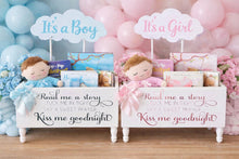 Load image into Gallery viewer, Read me a story, tuck me in tight Book Bin - Book Storage - Books - Toy Storage - Bookcase - Nursery Decor - Baby Shower Gift - Birthday
