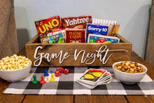 Load image into Gallery viewer, 3D Game Night Box - Game Storage Box - Gift Box - Family Night - Games - Camping food box - Outdoor Food Tray - Gift for kids
