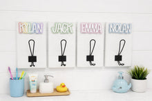 Load image into Gallery viewer, Kids Towel Hooks | 3D Farm Style | Backpack Hooks | Kids Bathroom Towel Hooks | Personalized Bathroom Hooks | Towel Rack | Towel Holder
