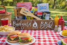 Load image into Gallery viewer, 3D Backyard BBQ Box- Backyard BBQ - bbq Caddy - Camping Station - bbq Bar - Father's Day Gift- Grill Caddy - Smores Kit - Outdoor for Men
