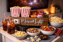 Load image into Gallery viewer, 3D Movie Night box - Movie box - Candy station - Candy Bar - Movies - Camping food box - Outdoor Food Tray
