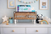 Load image into Gallery viewer, Personalized 3d Book Library box- Book Box - Book Storage - Kids books - Book caddy - Kids room storage
