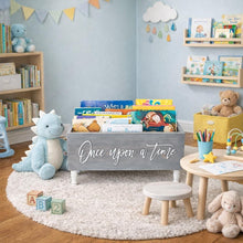 Load image into Gallery viewer, Once upon a time box- Book Box - Book Storage - Kids books - Book caddy - Kids room storage - Bookcase - Playroom Storage- Baby Shower Gift
