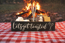 Load image into Gallery viewer, 3D Smores station box - Let's get toasted - Smores box - Camping station - Smores Bar - Smores - Camping food box - Outdoor Food Tray
