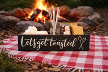 Load image into Gallery viewer, 3D Smores station box - Let's get toasted - Smores box - Camping station - Smores Bar - Smores - Camping food box - Outdoor Food Tray
