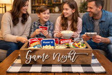 Load image into Gallery viewer, 3D Game Night Box - Game Storage Box - Gift Box - Family Night - Games - Camping food box - Outdoor Food Tray - Gift for kids

