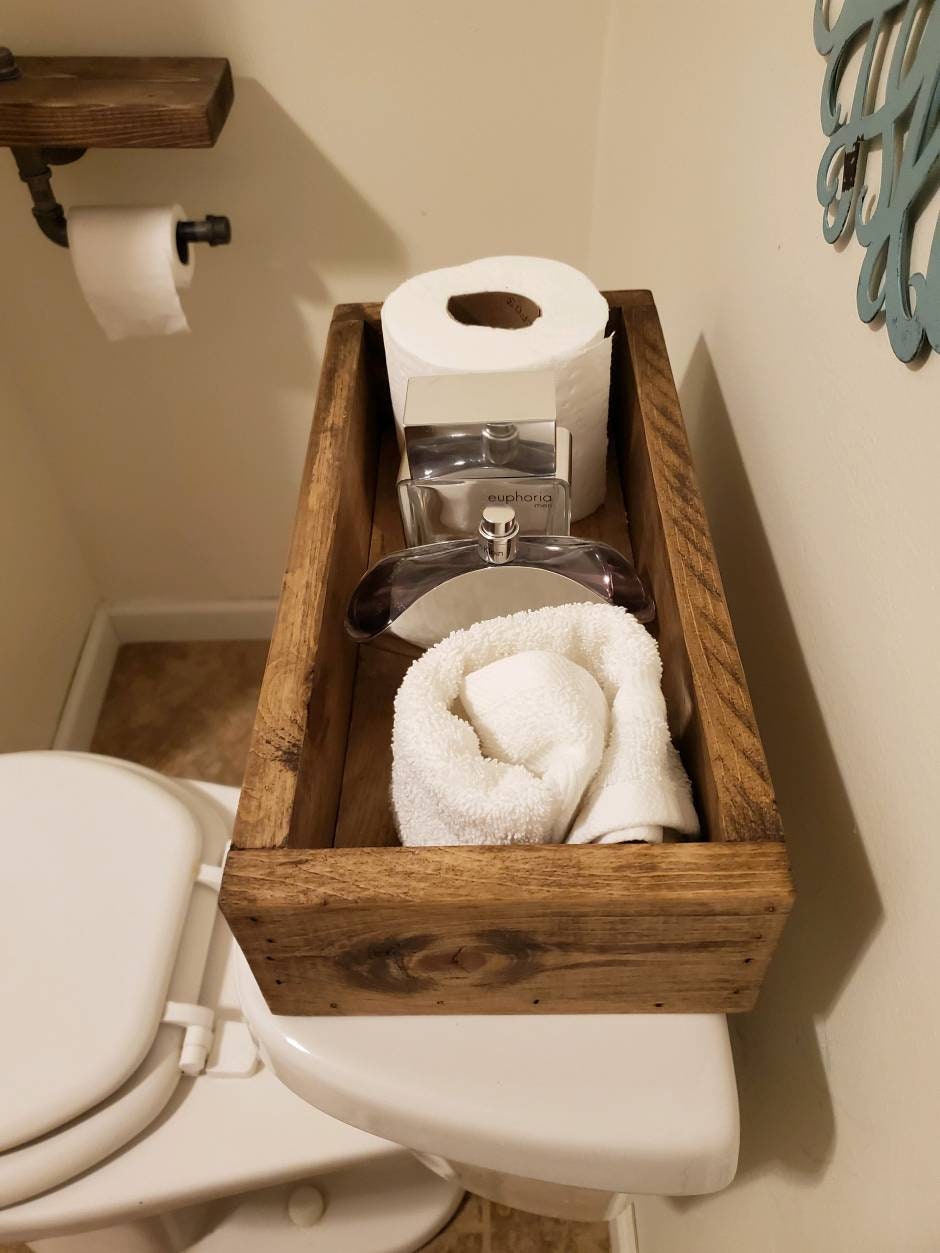 Toilet Paper Storage, Bathroom Organizer, Farmhouse Bath, Toilet