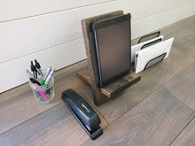 Load image into Gallery viewer, Collapsible Cookbook Stand - Rustic Cookbook Holder
