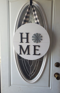 Home Front Door Decor, Round Door Hanger, Door Decor, Porch Door Sign, Home Door Sign, Farmhouse porch decor