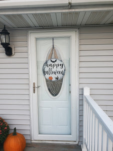 Round Halloween Door Hanger For Front Door - Halloween Door Sign - Front Door Decor - Round Door Hanger - Fall Door Hanger - Door Signs