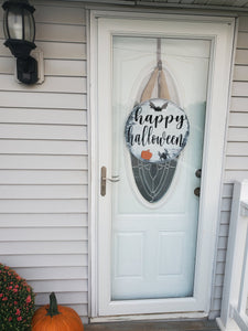 Round Halloween Door Hanger For Front Door - Halloween Door Sign - Front Door Decor - Round Door Hanger - Fall Door Hanger - Door Signs