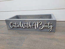 Load image into Gallery viewer, 3D Cutie with a booty toilet box - Funny bathroom decor - Rustic Toilet Paper Holder - Farmhouse Bathroom Decor -  Box Above The Toilet
