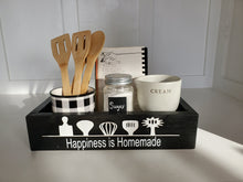 Load image into Gallery viewer, 3D Happiness is Homemade box - kitchen box - Kitchen storage box - Utensils storage box - Happiness is - Camping food box - kitchen Caddy
