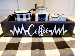 3D Coffee station box - Coffee box - Coffee is Life- Coffee Bar - Coffee - Kitchen storage box - Coffee Caddy
