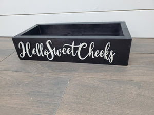 3d Hello sweet cheeks box | Toilet box | bathroom storage | Bathroom decor | Hello Sweet Cheeks | Funny bathroom decor | Toilet tray