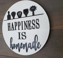 Load image into Gallery viewer, Happiness is Homemade 3D sign - Kitchen Decor - Wood sign - Home Decor Sign -  Farmhouse Sign
