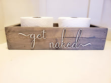 Load image into Gallery viewer, 3D Get Naked toilet box - Box for Toilet - Toilet Paper Holder - Rustic Bathroom Decor - Funny Bathroom Decor - Toilet Tray
