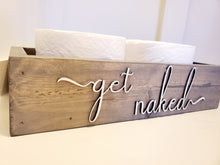 Load image into Gallery viewer, 3D Get Naked toilet box - Box for Toilet - Toilet Paper Holder - Rustic Bathroom Decor - Funny Bathroom Decor - Toilet Tray
