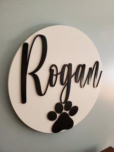 Pet name sign, Dog sign, pet gift, Personalized pet gift, pet decor, wood dog sign, gift for pet