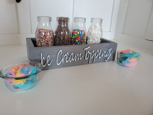 3D Ice cream topping box - Ice cream box - Camping station - Ice cream Bar - Ice Cream- Party food box - Outdoor Food Tray