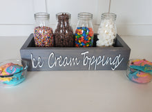 Load image into Gallery viewer, 3D Ice cream topping box - Ice cream box - Camping station - Ice cream Bar - Ice Cream- Party food box - Outdoor Food Tray
