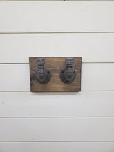Load image into Gallery viewer, Industrial Coat Hanger - Farmhouse Coat Hooks - Rustic Towel Hooks - Rustic Coat Rack - Black Pipe Decor
