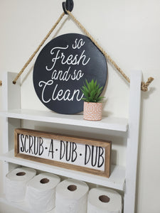 3D So Fresh and so Clean - Bathroom Wood Sign, Farmhouse Bathroom Decor, Laundry Room sign, Country Bathroom Decor