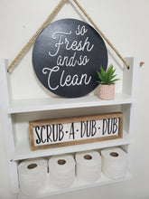 Load image into Gallery viewer, 3D So Fresh and so Clean - Bathroom Wood Sign, Farmhouse Bathroom Decor, Laundry Room sign, Country Bathroom Decor
