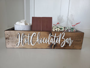 Hot Chocolate Station Decorative Farmhouse Storage Box