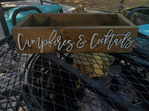 3D Campfires & Cocktails Box - Smores box - Camping station - Smores Bar - Smores - Camping food box - Outdoor Food Tray