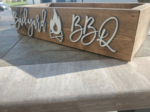 3D Backyard BBQ Box- Backyard BBQ - BBQ Caddy - Camping Station - BBQ Bar - Father's Day gift- Outdoor Food Tray - Camping food station