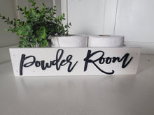 Load image into Gallery viewer, 3d Powder Room Box - Rustic Toilet Paper Holder - Farmhouse Bathroom Decor - Wooden Box Above The Toilet
