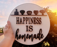 Load image into Gallery viewer, Happiness is Homemade 3D sign - Kitchen Decor - Wood sign - Home Decor Sign -  Farmhouse Sign
